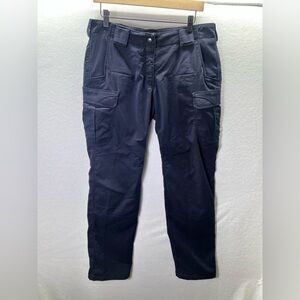 5.11 Tactical Navy Double Knee Ripstop Cargo Pants Womens 10 Long Work 2177